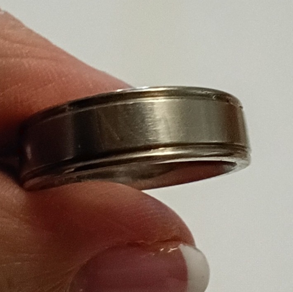 Titanium Unisex Women's Men's Ring Band Sz 8 Sleek Modern Wedding Office Casual